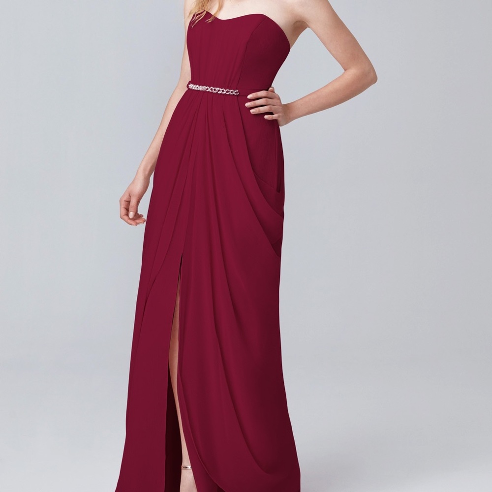Maroon floor length dress